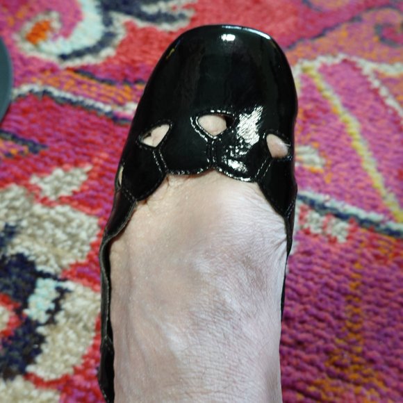 Perlina Black Patent Slingback Flats Size 8.5M (New/Never Worn) - Picture 1 of 16